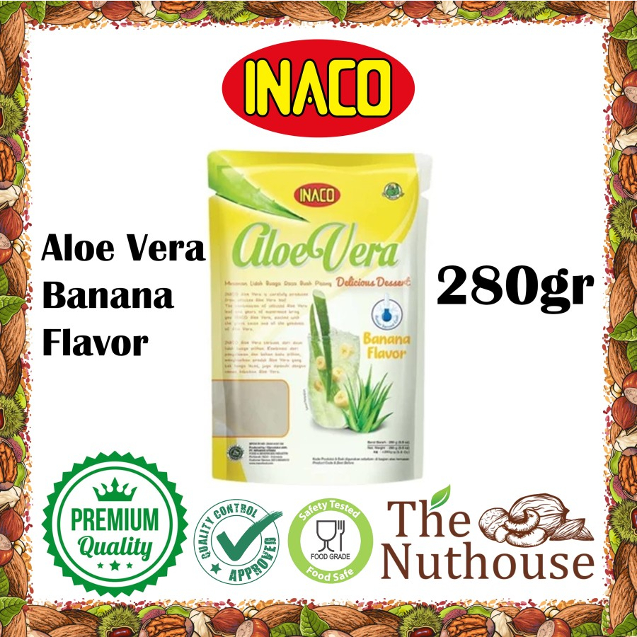 INACO Aloe Vera Banana Flavor / Lidah Buaya Rasa Pisang 280ml [Halal]