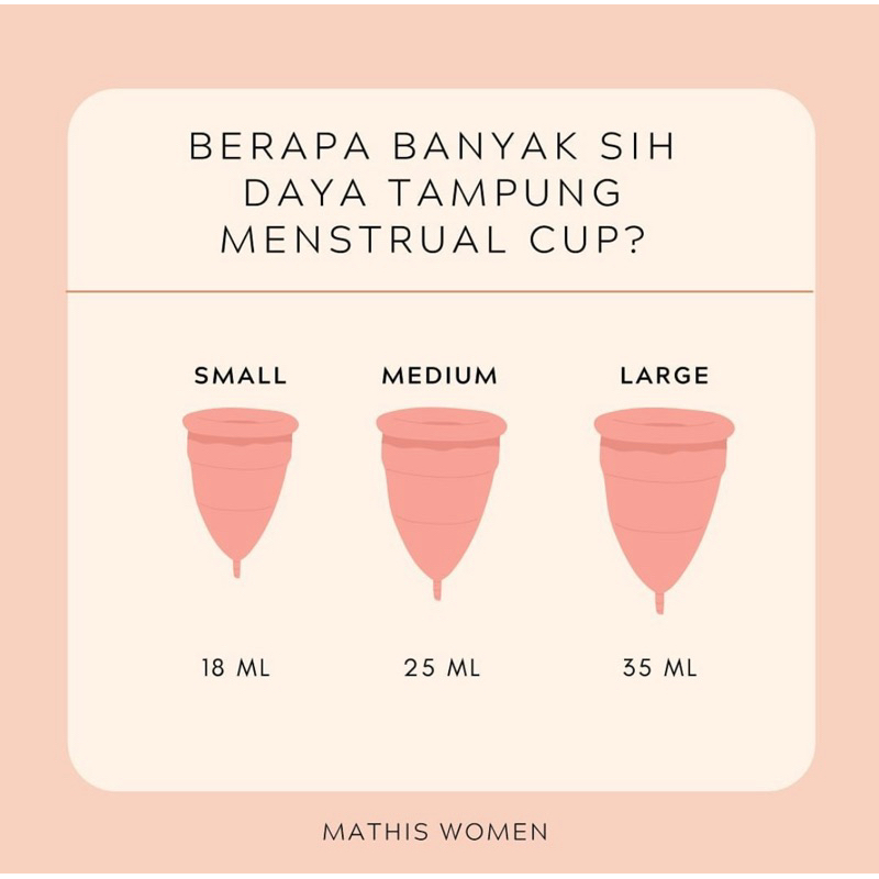 MENSTRUAL CUP by Mathis Women FDA ISO 3 ukuran BONUS Menstrual Pain Relief Patch