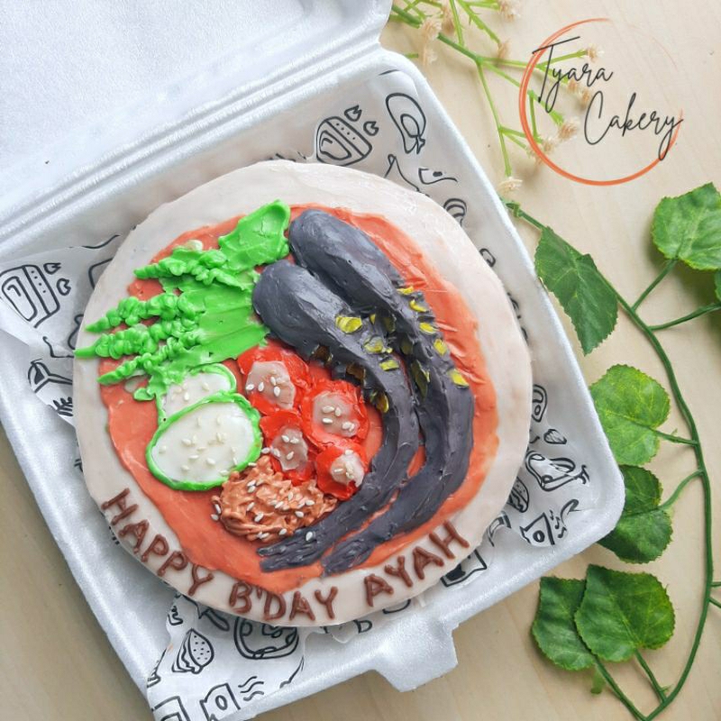 Korean lunch box cake Bandung | Bento Cake 8 inchi | Custom Cake Bandung