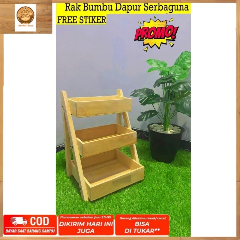 (GRATIS STIKER)RAK BAWANG BUMBU DAPUR KEKINIAN SERBAGUNA KWALITAS PREMIUM