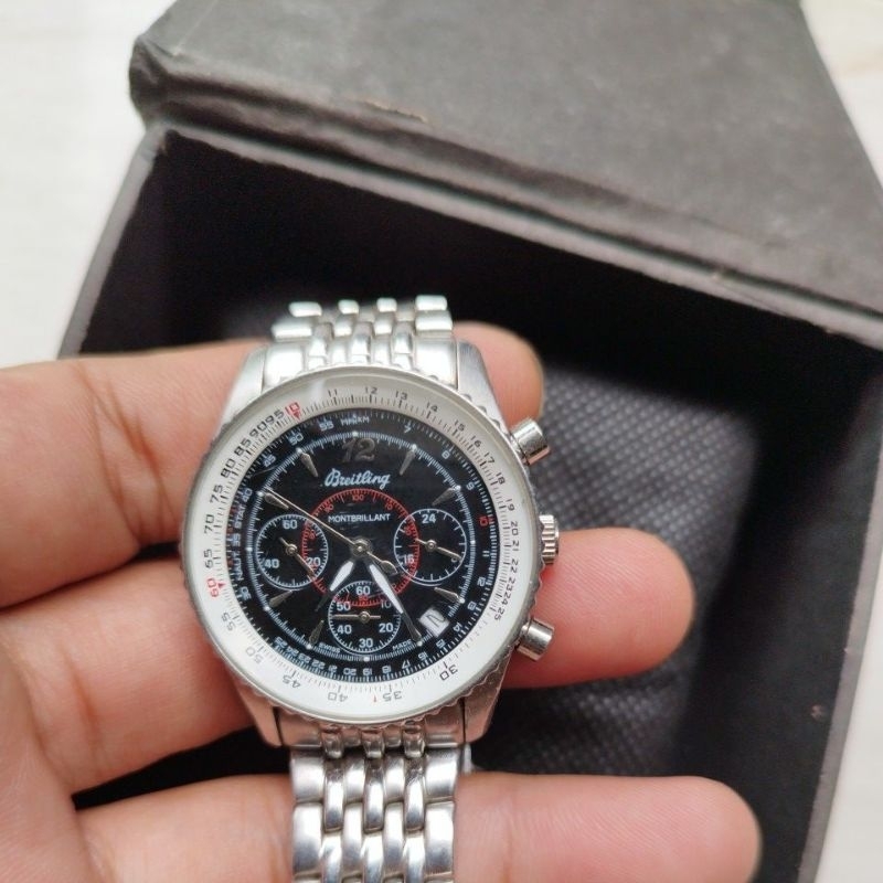 jam tangan cewek Chronograph Breitling 1884 seri E17370 preloved second bekas