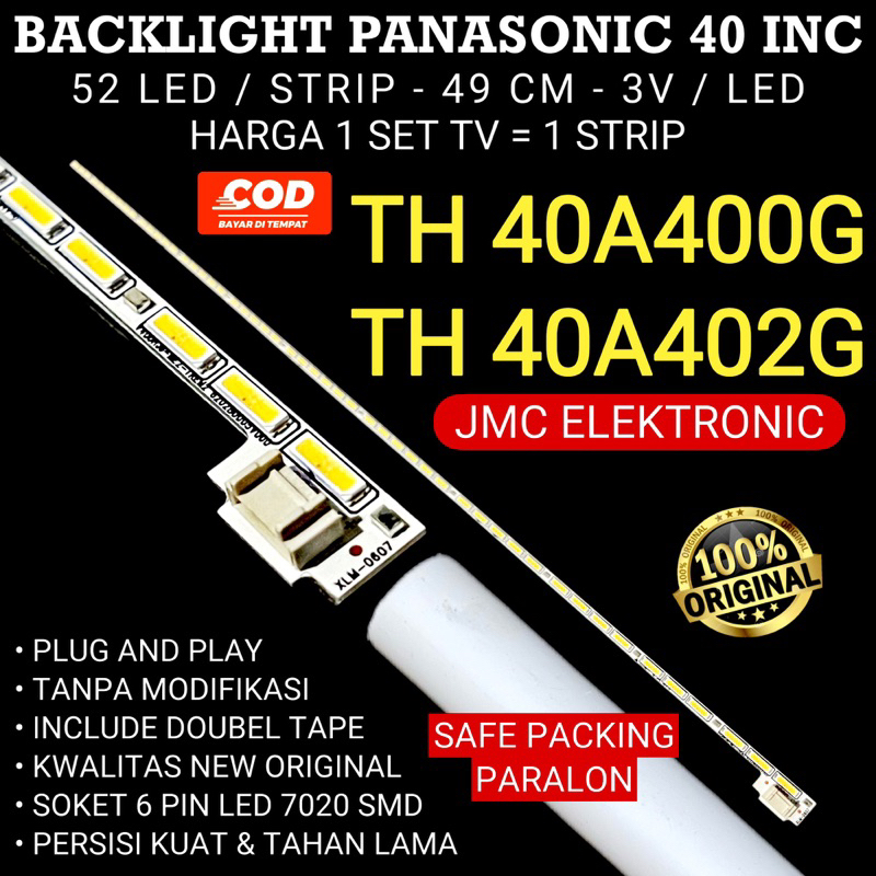 1pcs Backlight Tv Led Panasonic TH 40A400G 40A402G 40A400 40A402 TH40A400G TH40A402G V400HJ6 ME2-TREM1 Lampu BL 40in 40 inc inch