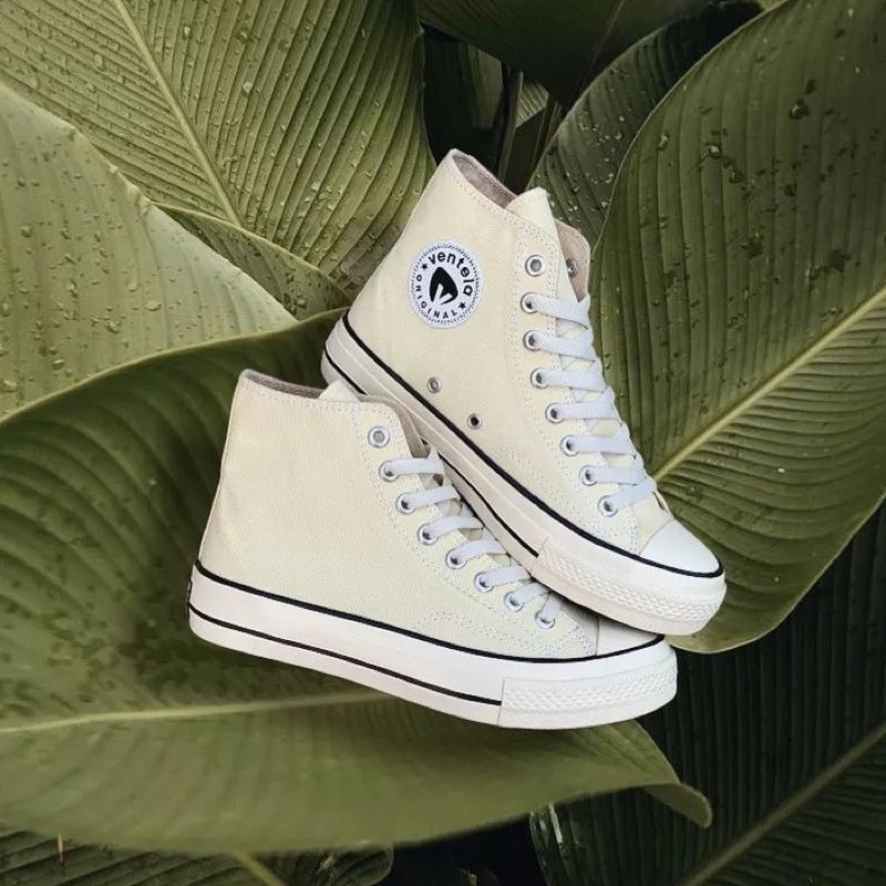 Ventela Bts Cream High Sepatu Original