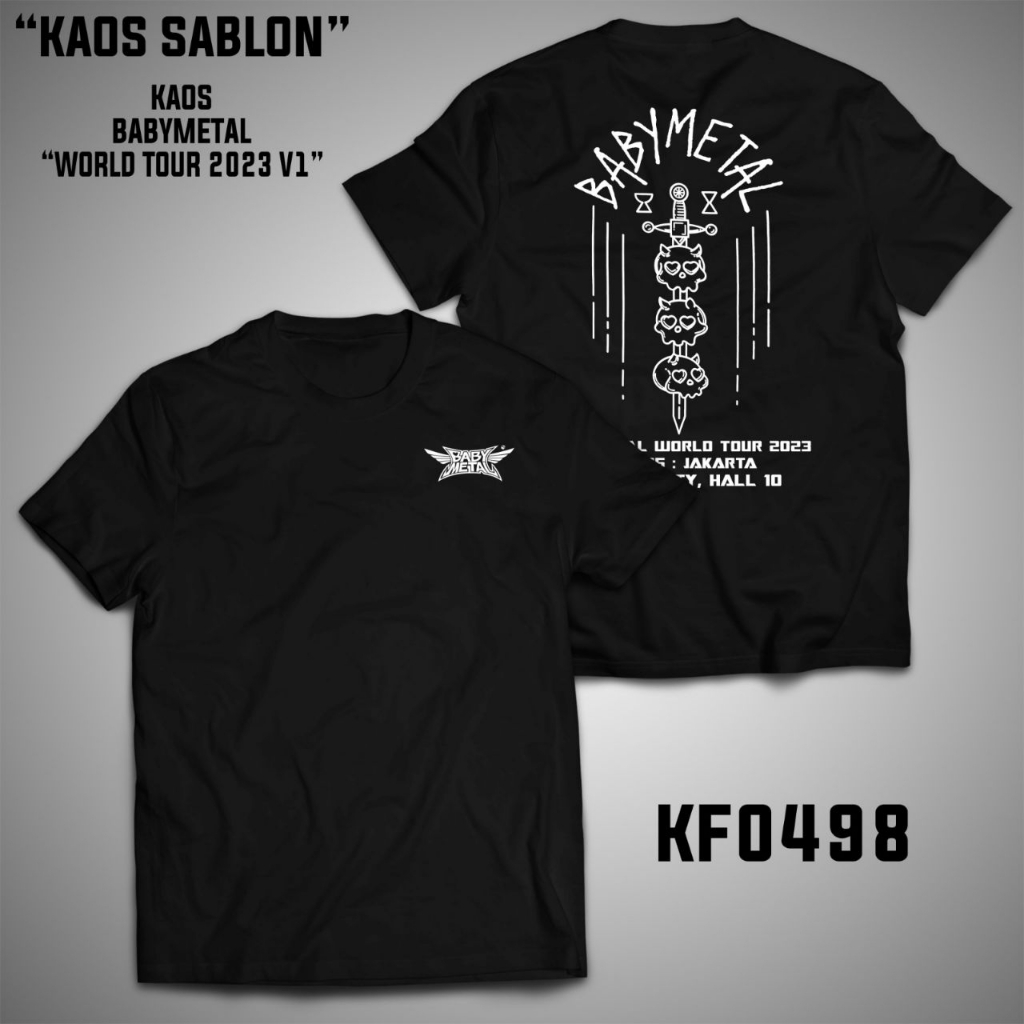 KAOS BAND BABYMETAL “WORLD TOUR 2023 V1” ADA SIZE JUMBO