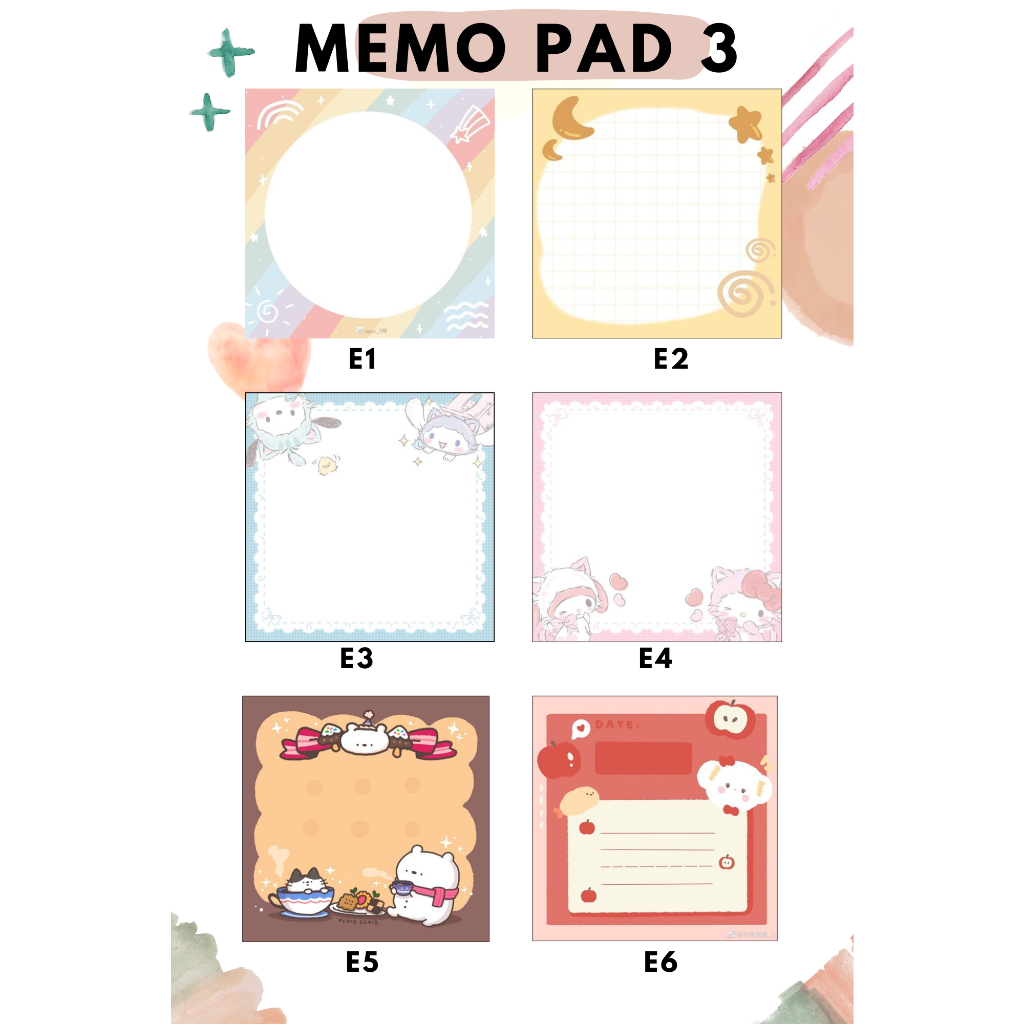 

memo pad kawaii lucu