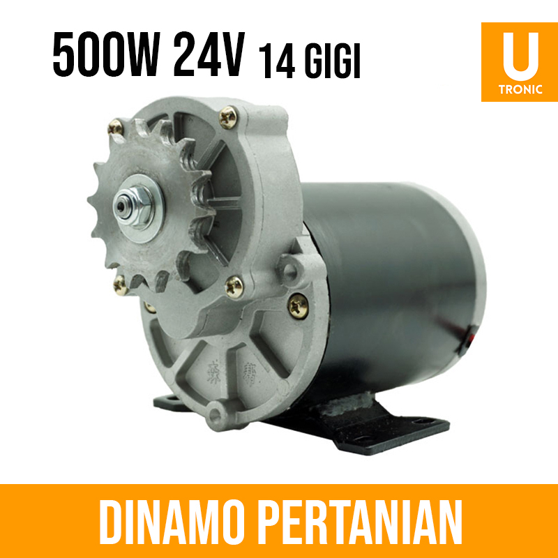 Dinamo Motor High Torsi 500W 24V 14 Gigi Alat Pertanian  (7134)