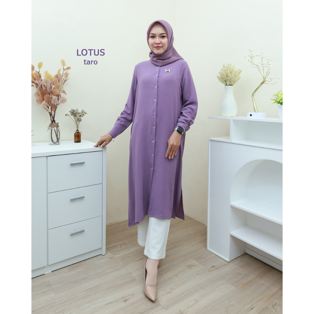 LOTUS Midi Dress- Pakaian Wanita Terbaru by Hijab Mamah icis