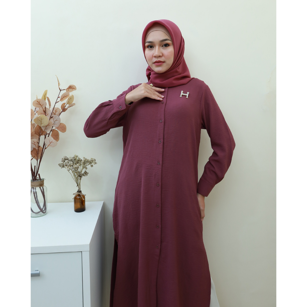 LOTUS Midi Dress- Pakaian Wanita Terbaru by Hijab Mamah icis