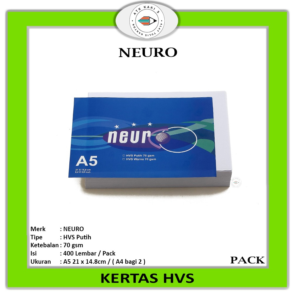 

NEURO - Kertas Hvs A5 Putih - Pack