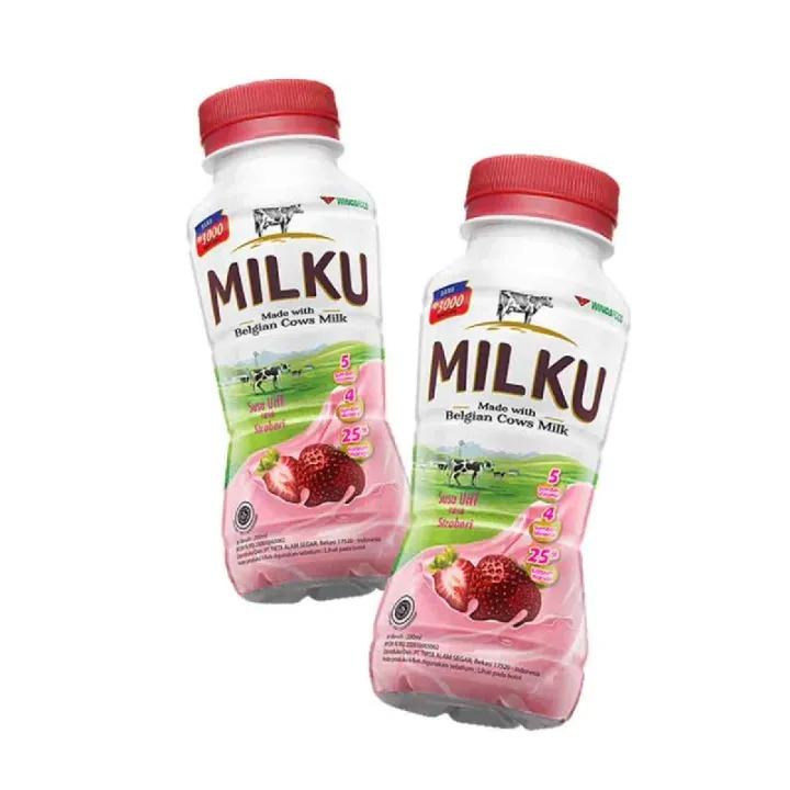 Susu UHT* Milku* Susu Premium* Susu Belgian* 200ml