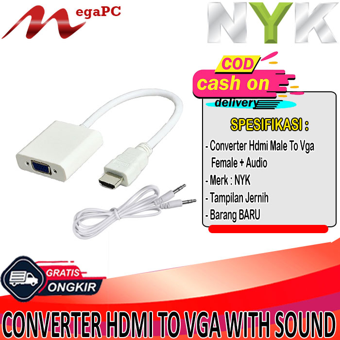 Converter HDMI To VGA With Sound NYK