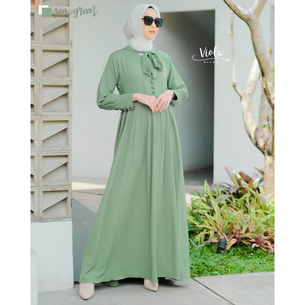 Dress Haseena by Viola hijab alena itycrepe premium high quality best gamis wanita terbaru