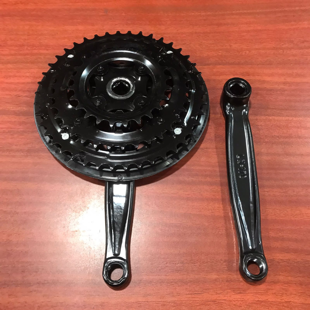 Crank Sepeda MTB 3 Speed 42T 34T 24T Arm 170 BB Kotak Gear Susun