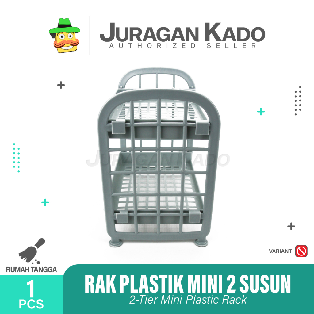 Rak Plastik Lipat 2 Susun Rak Mini Plastik Serbaguna Tempat Bumbu Dapur Alat Tulis Kantor Kosmetik Make up dan Aksesories