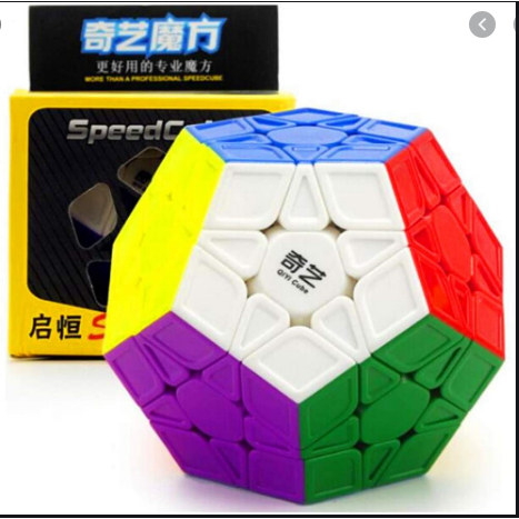 Rubik Qiyi Megaminx Stickerless sculpture Speed 3x3 Qiheng