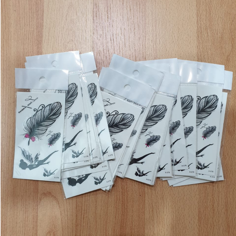 Tato Temporer Feather Fairy Tato anti air Sticker Air Premium Quality 100% Barang Import