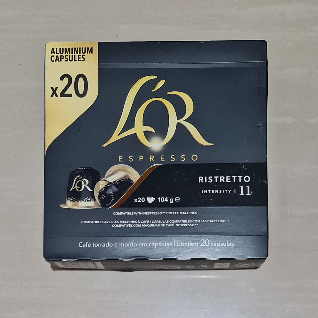 L'Or Espresso Ristretto Intersity 11 20 Aluminium Capsules Coffee