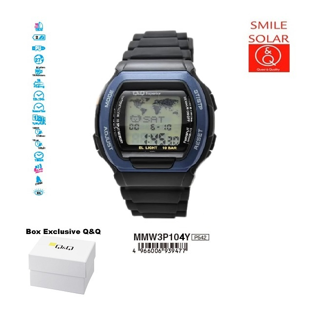 Sale 7.7 Bestseller Q&amp;Q Jam Tangan Pria DataBank Mmw3 Digital Original