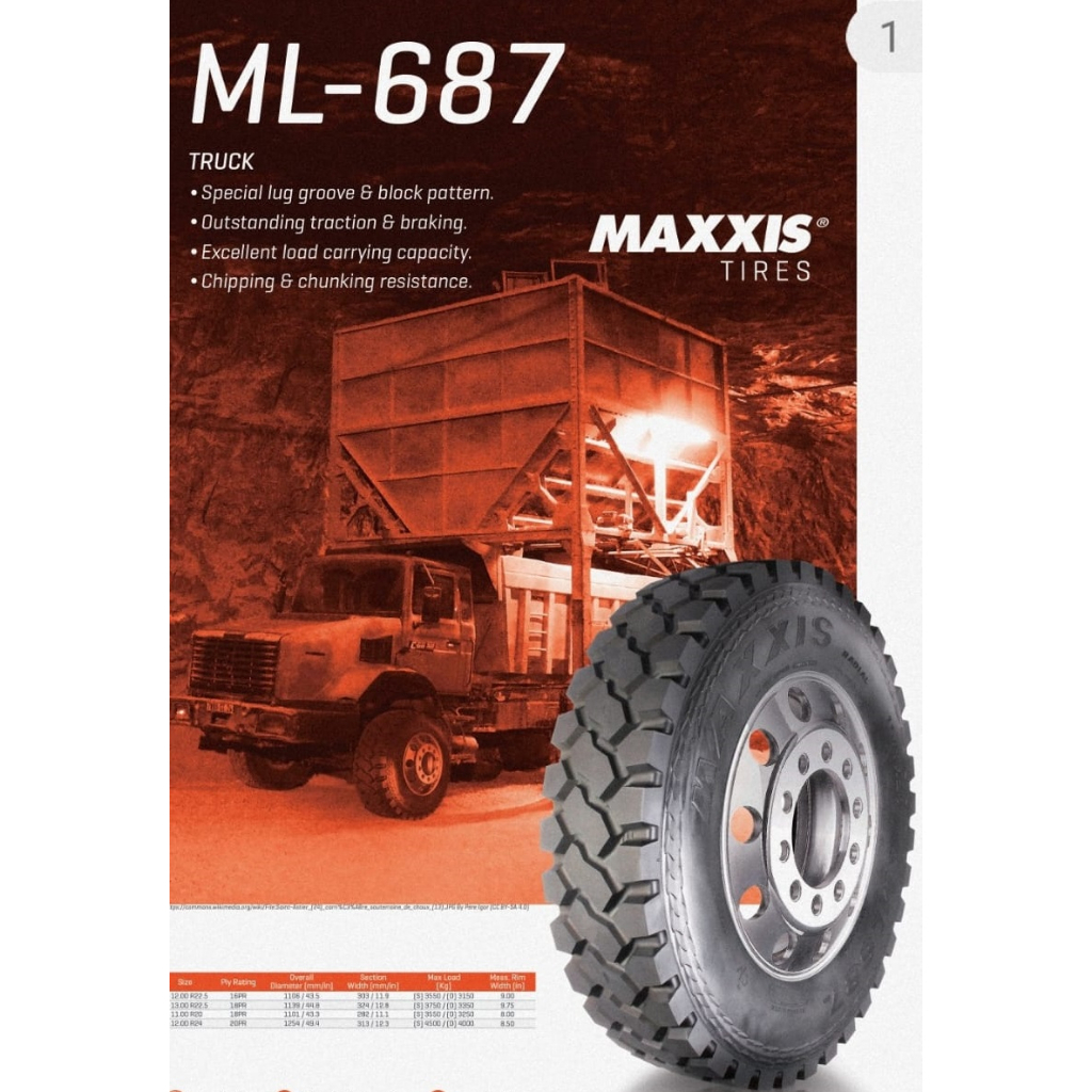 Ban Truk MAXXIS ML687 1200R24 1200 R24 12.00R24 Toko Surabaya