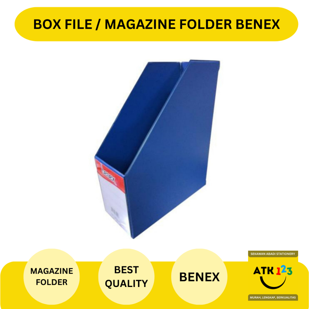 Box File Folio / Magazine File Merk Benex Folio Biru