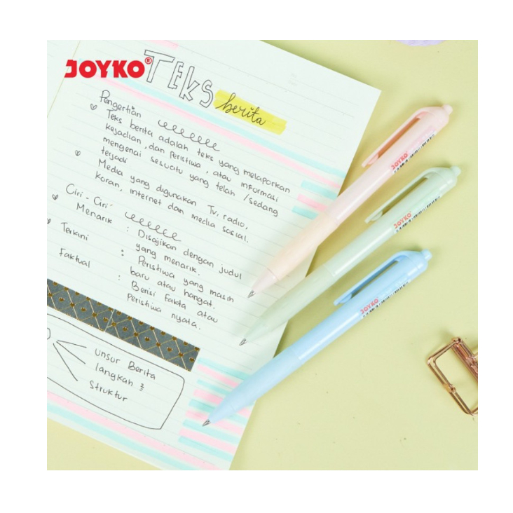 

Pena Ballpen Balpen Bulpen Polpen Pulpen Murah Gel Pen Joyko GP-337 Paspen Gel 0.5 mm