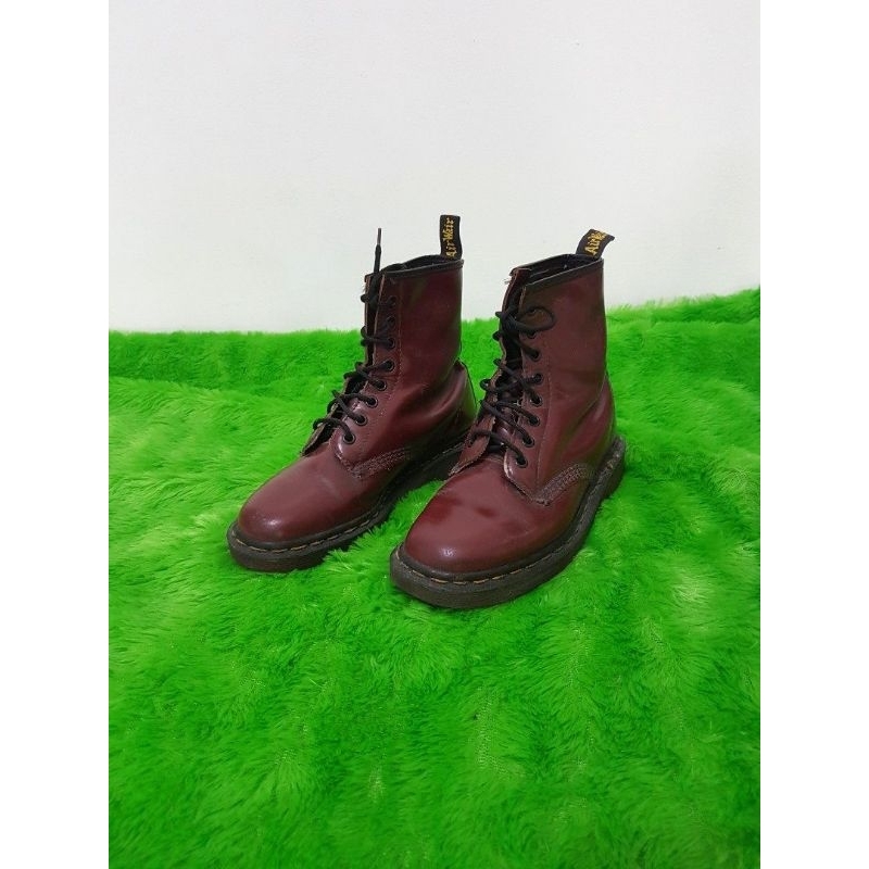 Sepatu boots Dokmart/ Dr.Martens 1460 smooth cherry red original size 36