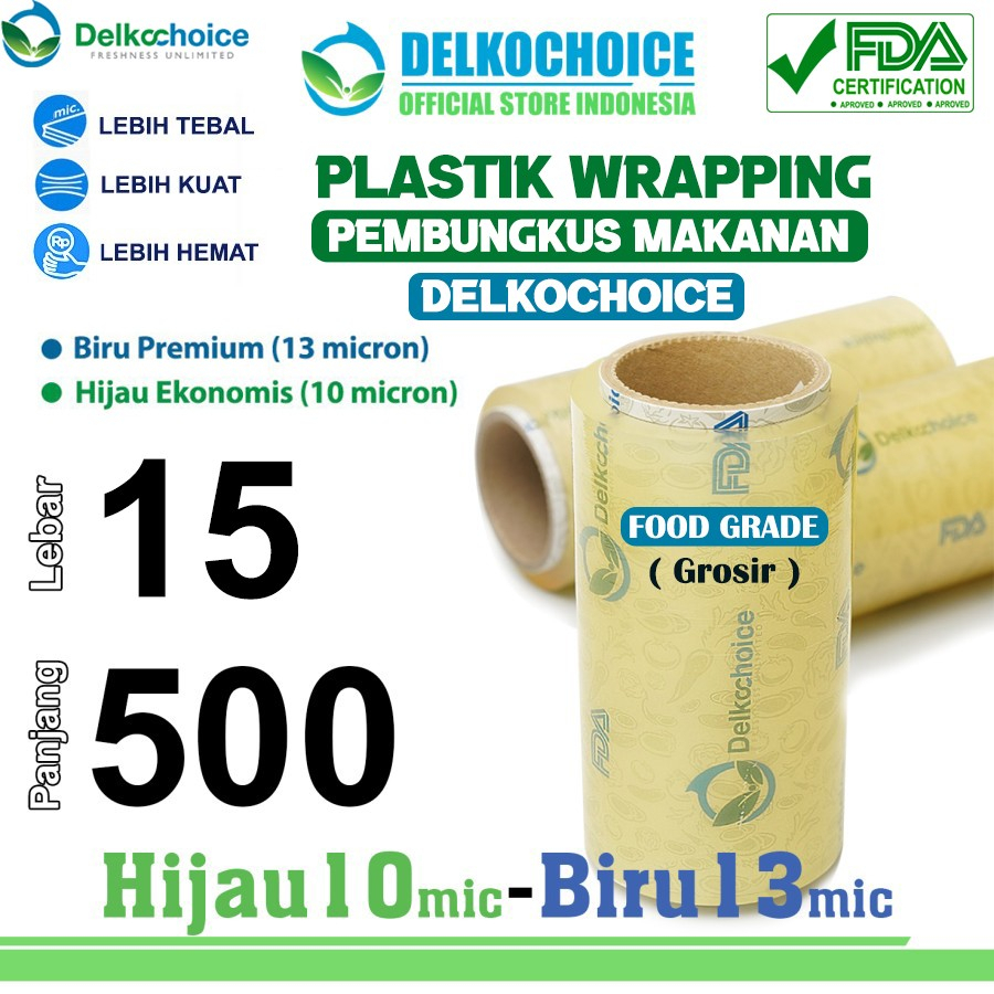 Plastik Cling Wrap 15cm x 500m FOOD GRADE Food Wrapping Makanan SATUAN
