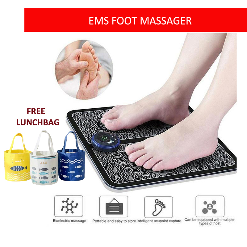 EMS Foot Massager Pad Alat Pijat Kaki  Akupuntur Kaki Elektrik Rechargeable