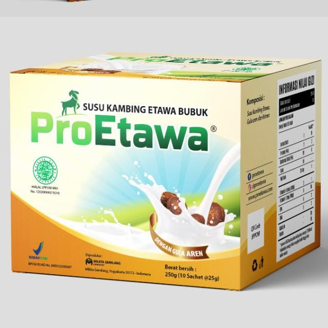 

(Paket Hemat Ongkir 3 Box) Susu Kambing Etawa Bubuk ProEtawa