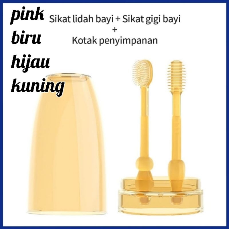 SIKAT GIGI BAYI 3IN1 SIKAT GIGI BAYI SIKAT LIDAH BAYI 3 IN 1 SIKAT GIGI BAHAN SILIKON PERAWATAN MULUT BAYI SIKAT GIGI NEW BORN SIKAT GIGI SET LIDAH DAN GIGI  SIKAT LIDAH BAYI SET BAHAN SILIKON SIKAT LIDAH BAYI 0-18 BULAN SIKAT GIGI BAYI 0-18 BULAN