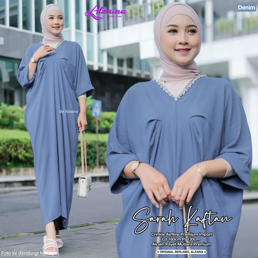 Sarah Kaftan Fashion Muslim Original Produk By Alzaina