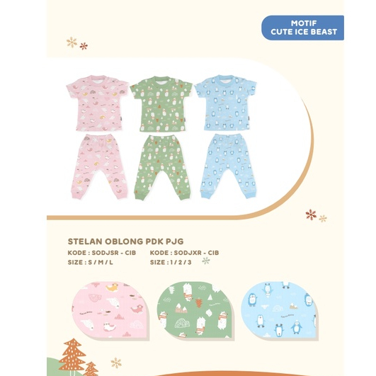 FLUFFY SETELAN MOTIF CUTE ICE BEAST / SETELAN BAYI DAN ANAK