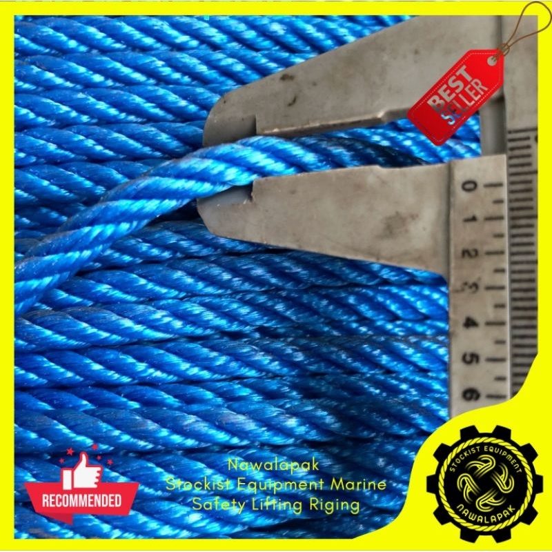 

Tali Tambang Plastik 6mm Seagull / Tali Tampar / Harga Per Meter