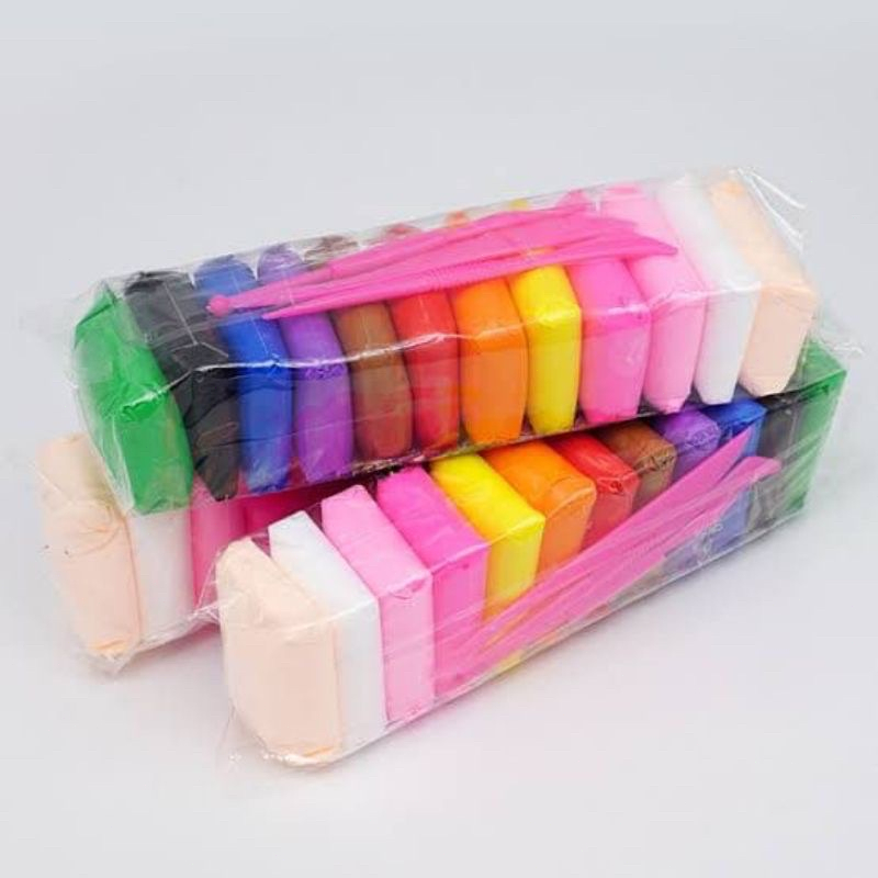Clay Mainan Anak,Mainan Anak Clay isi 12 Warna,Clay Mainan Anak isi 12pcs,Mainan Edukasi Clay Diy