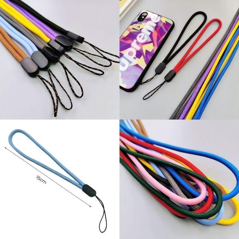 Strap Tali Pendek Hp Flashdisk Kunci Gantungan Mini Nylon Premium Tebal