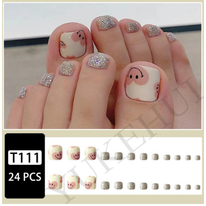 DHIO - 24pcs / Set Kuku Palsu Extension Untuk Nail Art