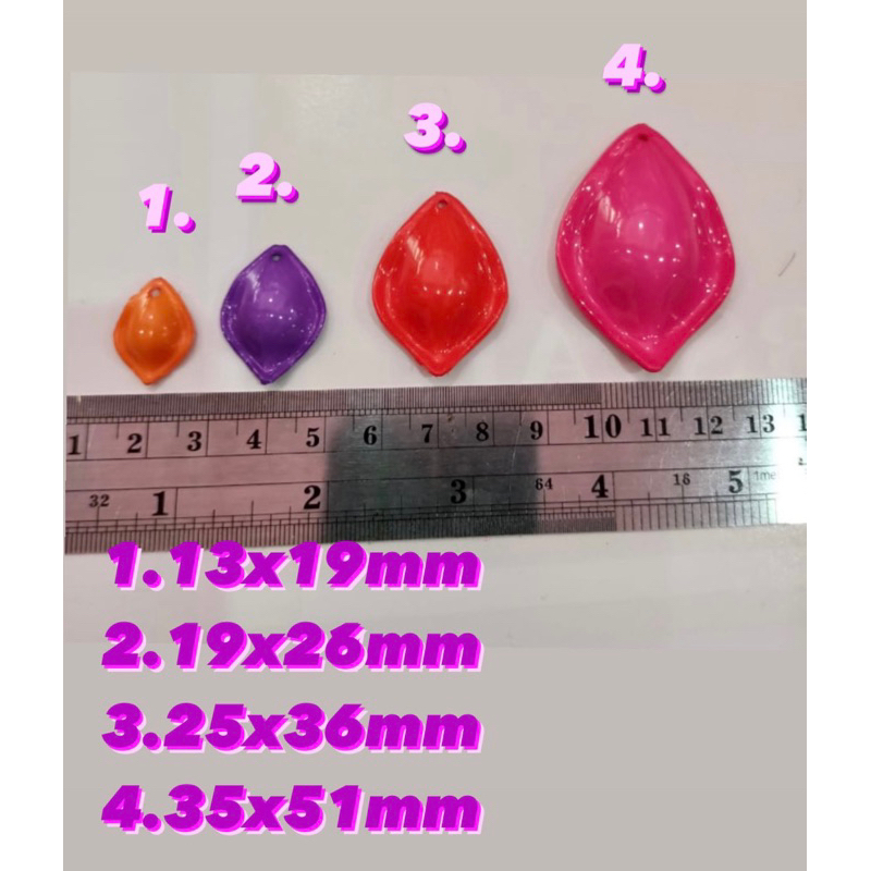 Manik/Mote Sekop besar/Sedang/Kecil melamin (ukuran No 1 (Mini) ada di etalase lain)