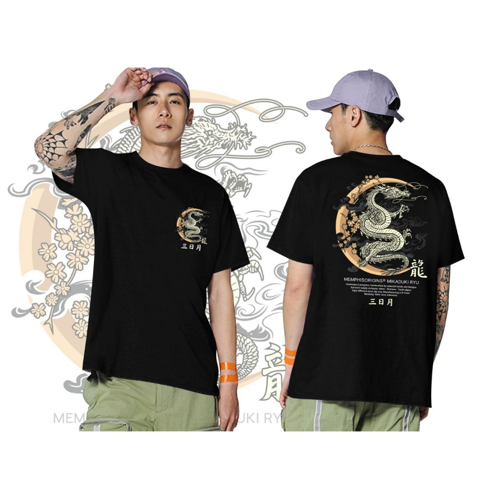 Kaos japan motif naga / kaos distro / kaos pria dewasa lengan pendek