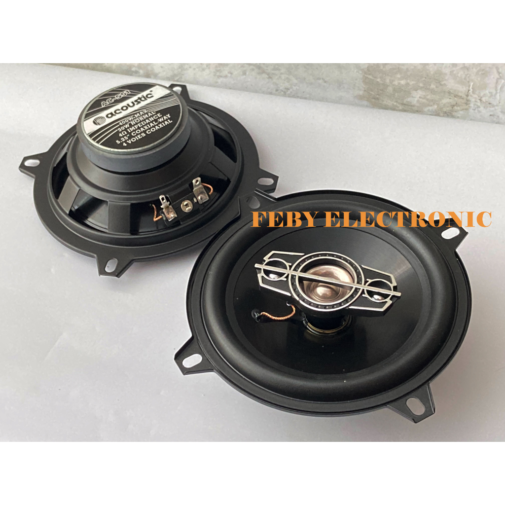 SPEAKER MOBIL ACOUSTIC 5 INCH COAXIAL SEPASANG 4 OHM 400 WATT