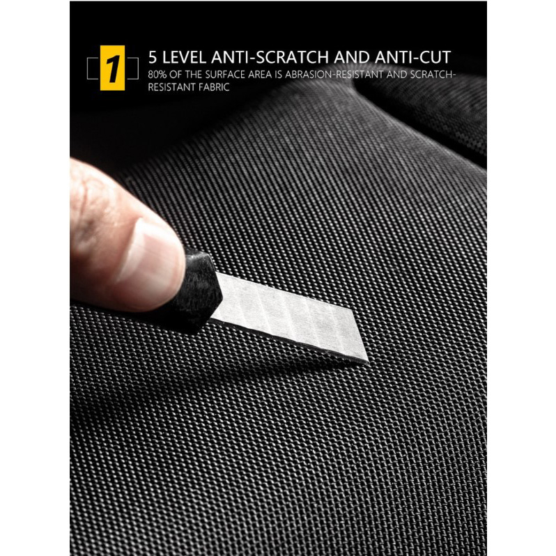 Tas Selempang Crossbody Coded Lock with USB Charger Port - SP-050 - Black