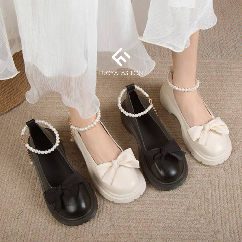 21483 Pearl Loafer Sepatu Docmart Wanita Import