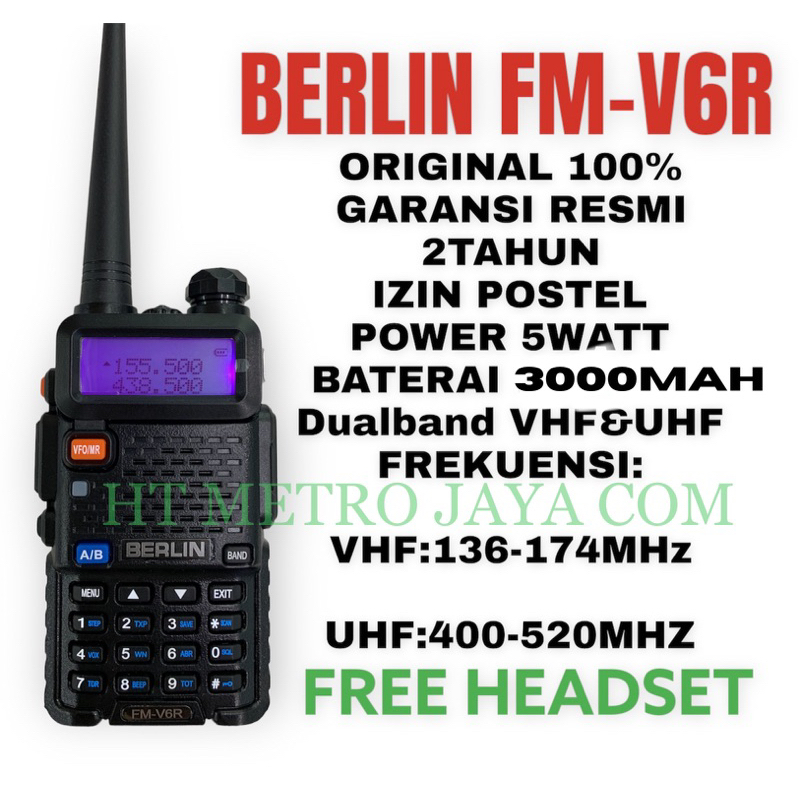 HT WALKIE TALKIE BERLIN FM V6R