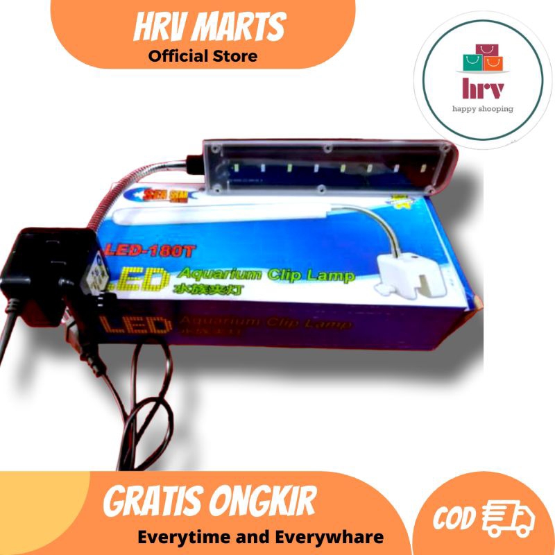 Lampu Jepit Biru Putih Akuarium Aquascape