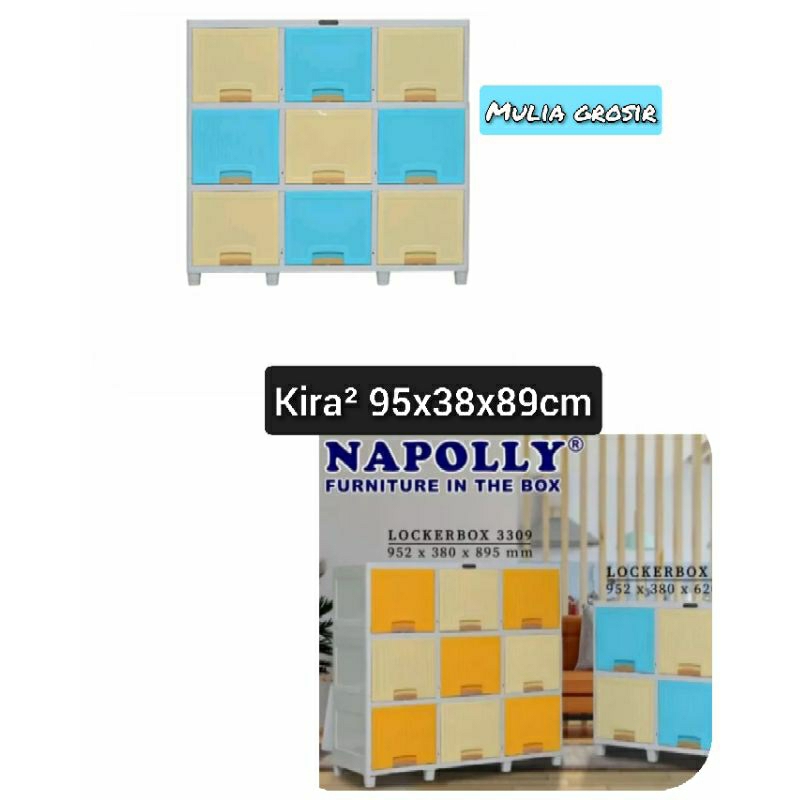 Lemari Plastik 9 Pintu Napolly Lemari Pakaian Napolly Locker Box