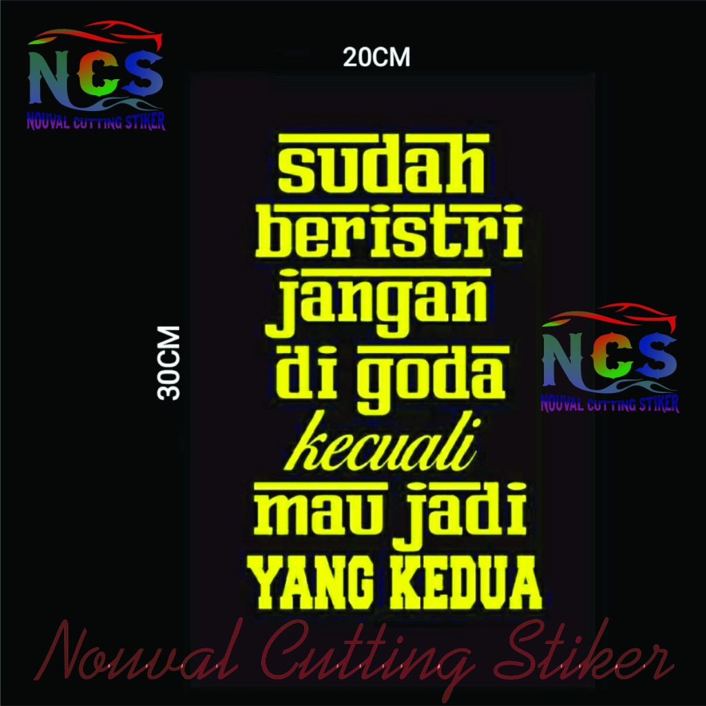 Stiker Mobil Sticker Cutting Stiker Kaca Stiker Kata Kata lucu keren