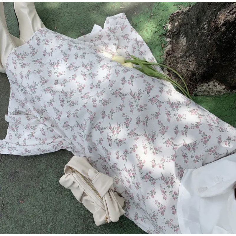 Crincle Floral Skirt | Floral Skirt | Crincle Blossom | Korean Skirt