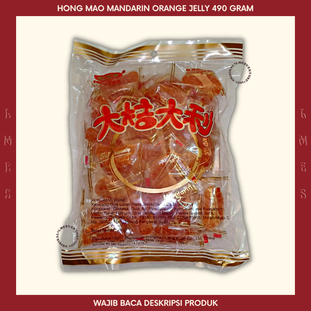 

Manisan Imlek Permen Jeruk Hong Mao Mandarin Orange Jelly 490 Gram ( Hongmao - Da Ju Da Li Jelly Pops )