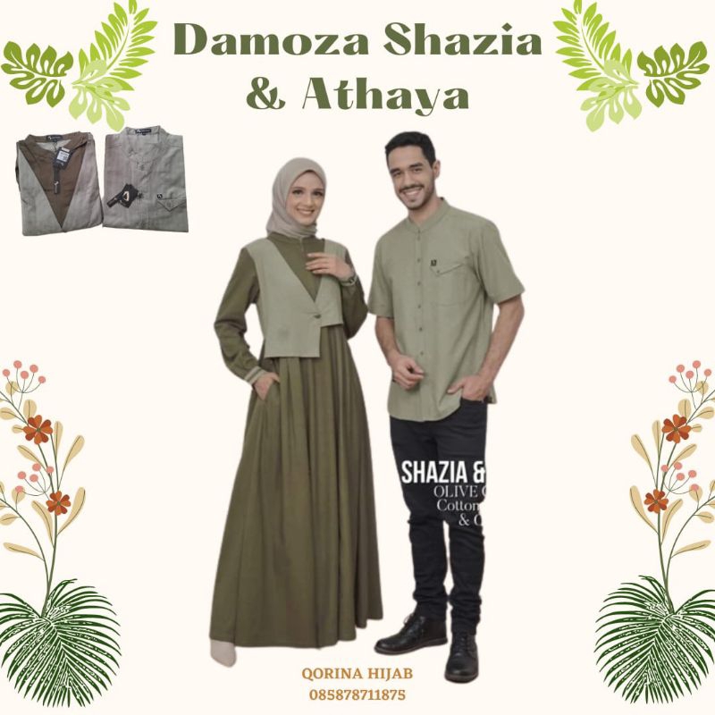 Couple Shazia - Athaya / set couple / set gamis Koko / damoza Shazia / damoza Athaya
