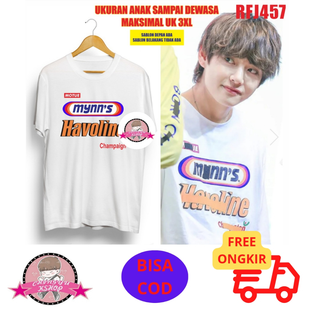 (RFJ457) BAJU KAOS BTS KIM TAEHYUNG V HAVOLIN