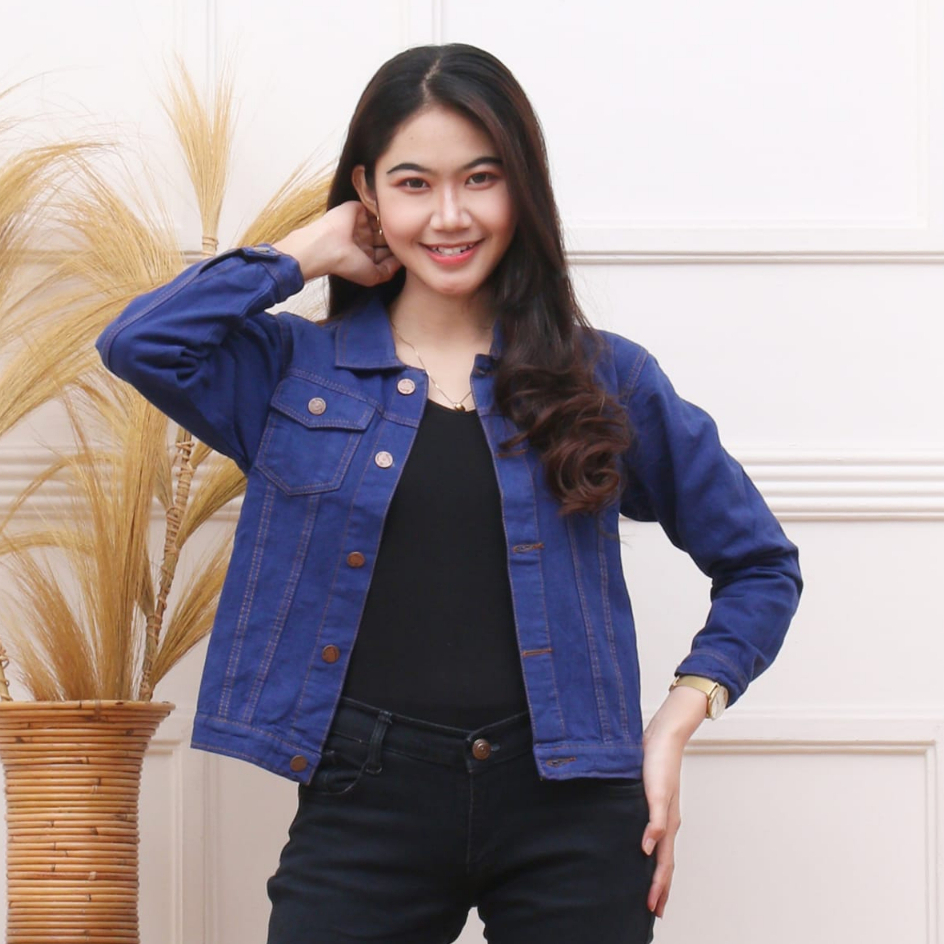 Jaket Wanita /Jaket Jeans Snow Black Cropty Murah Terlaris